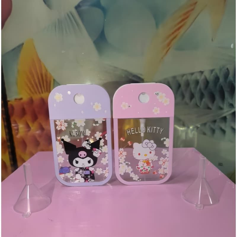 TEMU 2pcs Hello Kitty & Kuromi Kimono Spray Bottle Set - Reusable Refillable Spray Bottles With Hello Kitty & Kuromi Themed Refillable Dispenser Suitable For, Skincare, Gifts For And