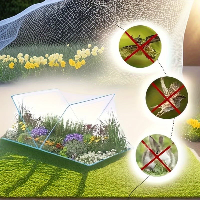 TEMU Foldable Garden Cover Net | Plant Protection Tent Net, Arched Greenhouse Plant Cover, , , Breathable To Prevent Seedling Stunting, Suitable For Seedling And Garden Raised Beds