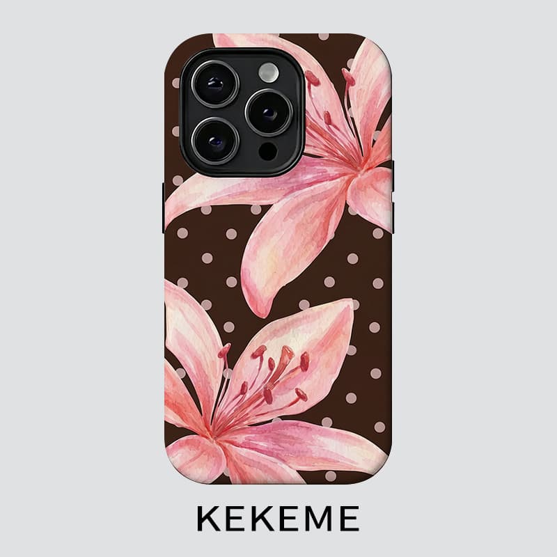 TEMU Phone Case: Polka Dot Floral Film 2-in-1 Case For 17/16/15/14/13/12/11 Pro Max, 16/15/14 Plus, 17 Air- Full Coverage Drop-proof, Stylish And Minimalist, Unisex Phone Case thumbnail 2
