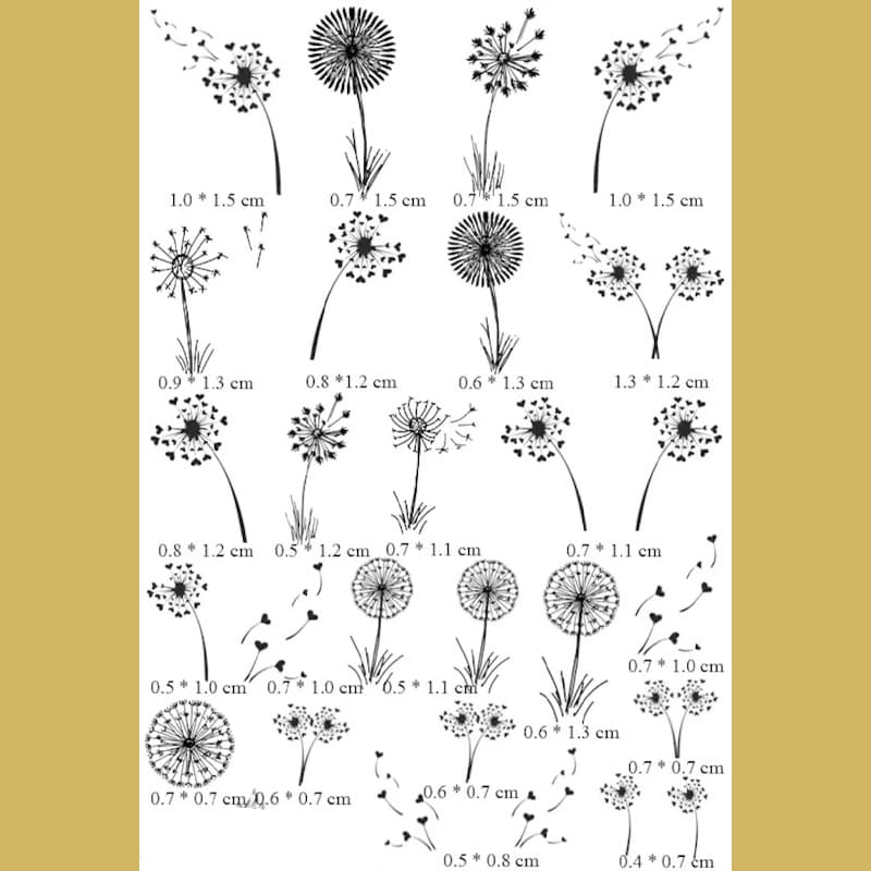 TEMU 1pc Dandelion Nail Decoration Sticker