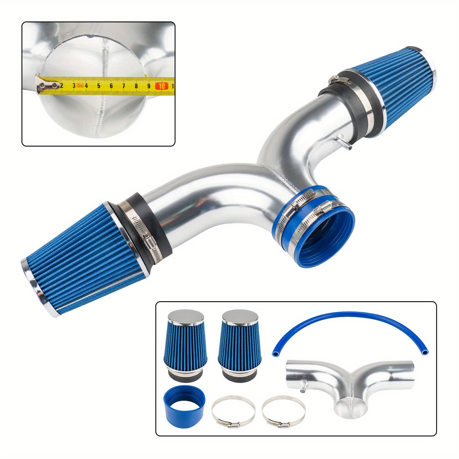 TEMU Kac Air Intake Kit, Cold Air Intake W/filter Replacement For 1999-2004 Grand Cherokee 4.7l V8, (blue)