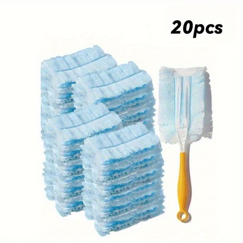 TEMU A Set Of 20+1 High-density Microfiber Replacement Heads, Featuring Electrostatic Dust-absorbing Pads, Compatible With Lightning Dust Magnets, Suitable For Single And Repeated Use