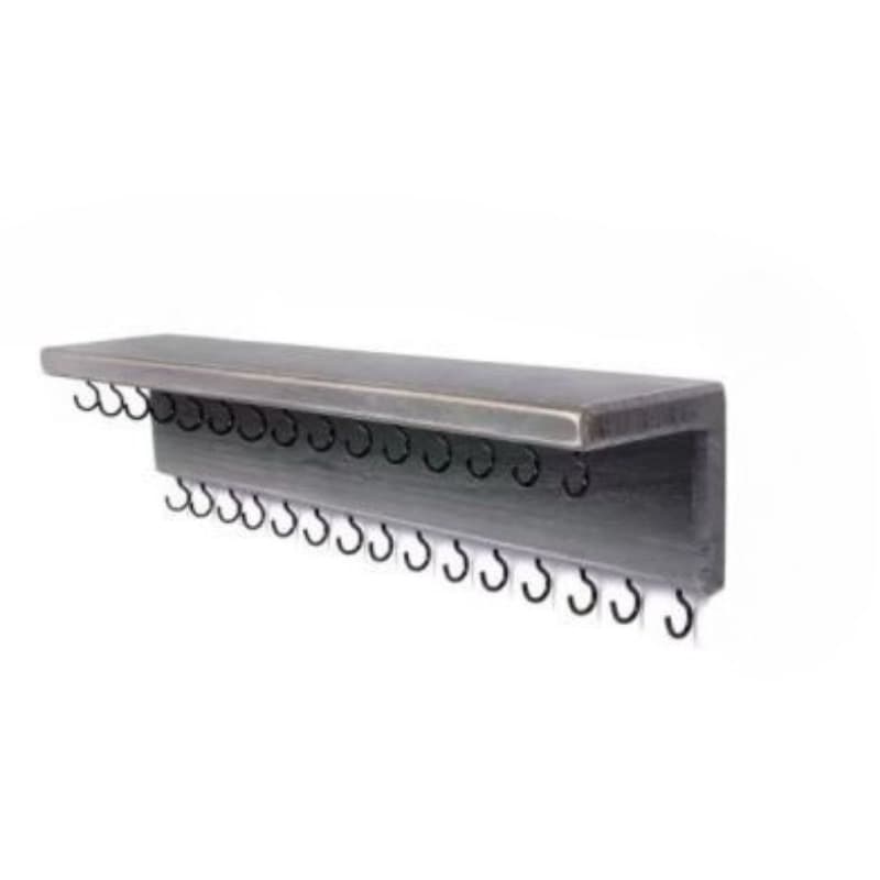 TEMU Wooden Wall Mounted Solid Wood Jewelry Storage Rack, Jewelry Storage Box, Style Black Necklace Rack, Entry Storage, Hanging Jewelry Organizers