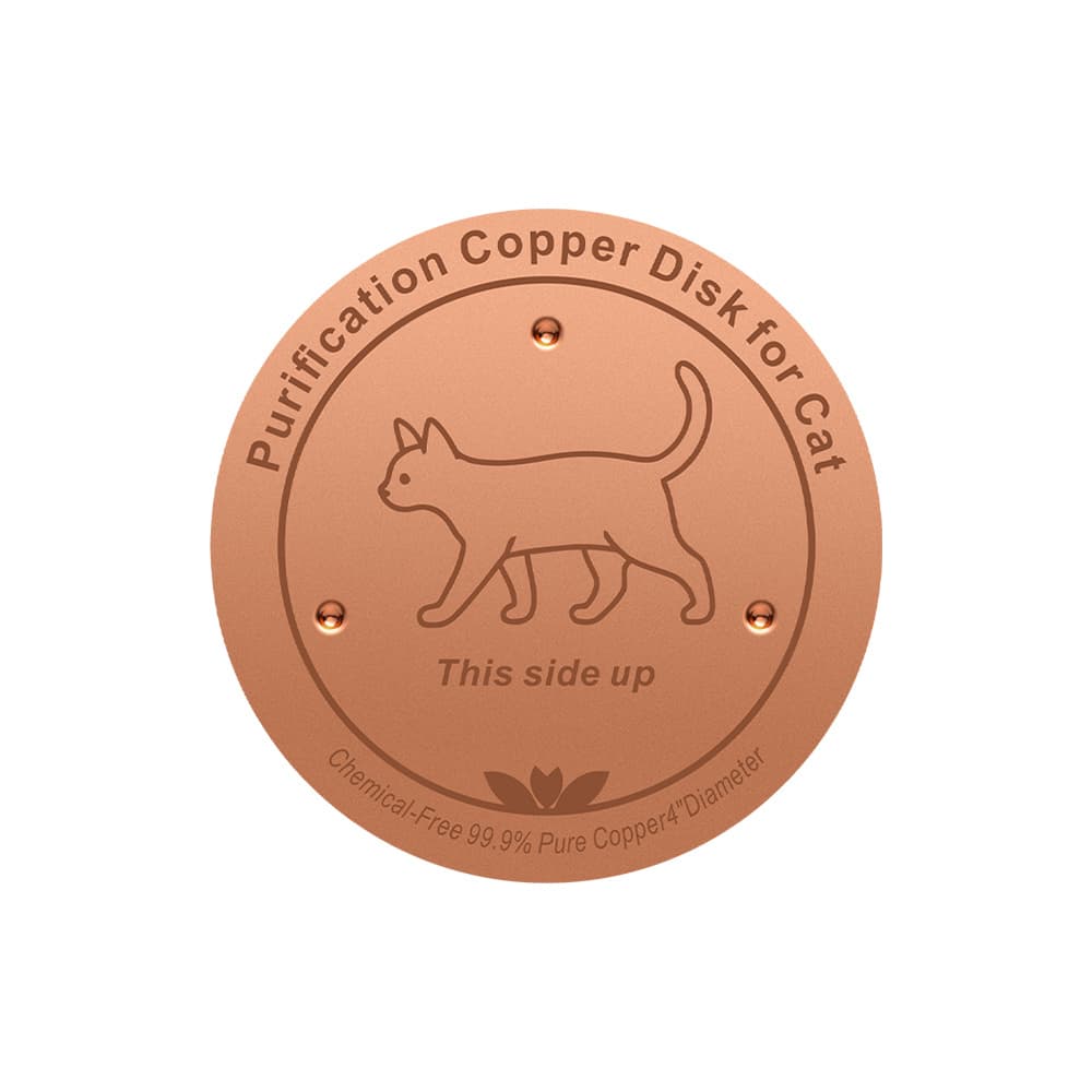 TEMU 1pc 99.99% Pure Copper Water Purification Disc For Cats - Effectively Inhibits Algae Growth And Odors; Safe And For All Cats And Small Pets; 4-inch Diameter, Without Battery