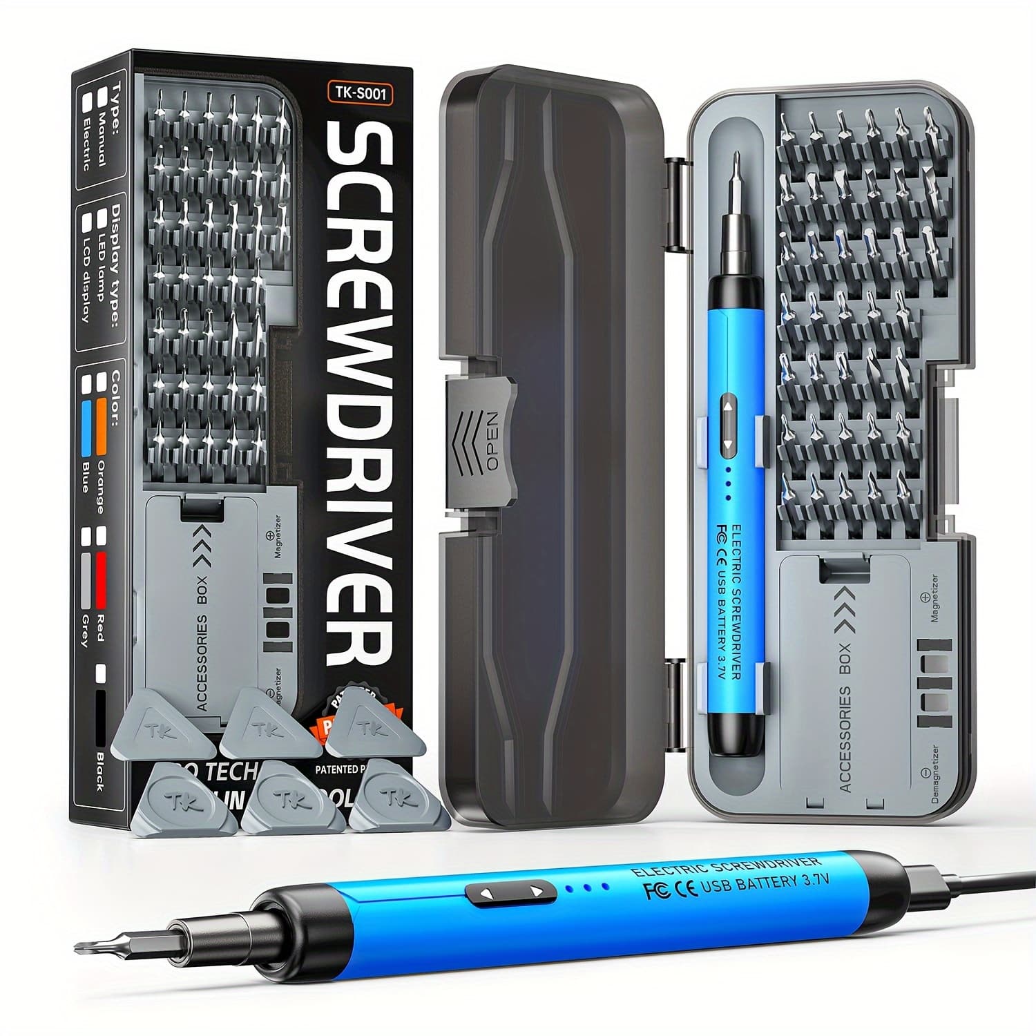 TEMU 48 In 1 Cordless Electric Screwdriver Set, With 38 Magnetic Precision Bits, Usb Rechargeable Lithium Battery, Precision Repair Tool Set For Phones, Laptops, Cameras, Watches, Computers