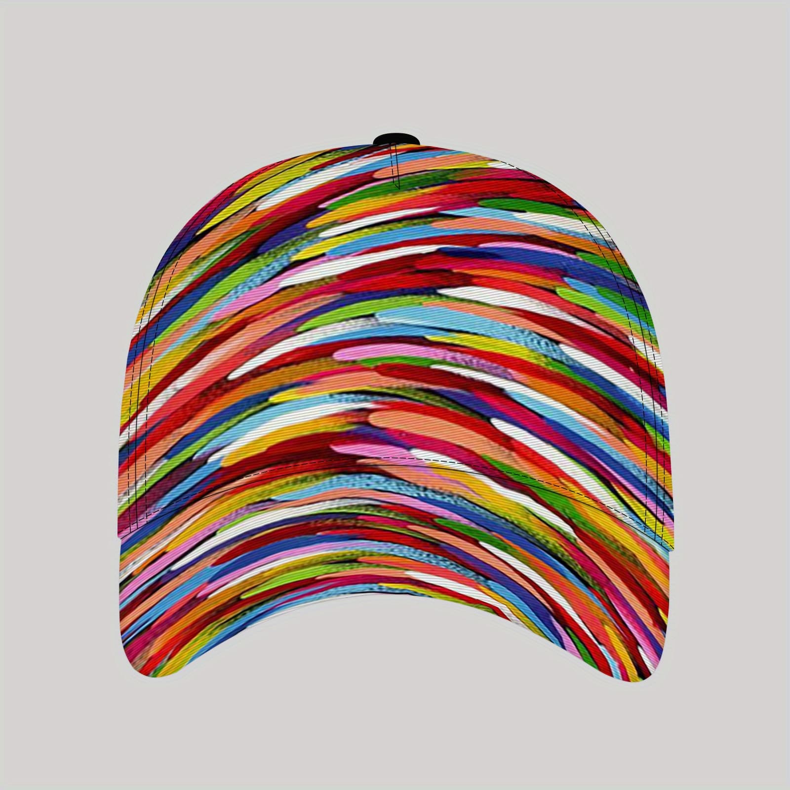 TEMU Gender-neutral Urban Baseball Featuring A Vibrant Multicolored - Sunshade Hat For Outdoor Activities And Everyday Use
