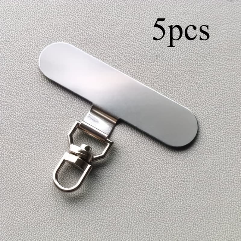 TEMU 5-pack 360° Rotating Phone Lanyard Clips | Stainless Steel Universal Connectors, Durable Material, Compatible With All Phone Cases, Essential For