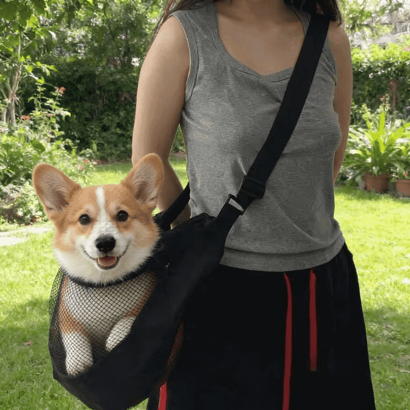 TEMU Spring And Summer Mesh Pet Bag, Crossbody Or Over Shoulder Wear, Lightweight And Breathable Dog Transport