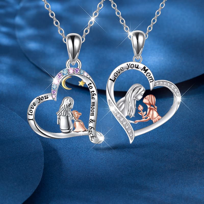 TEMU A Set Of 2 Elegant Necklaces For Mothers And Daughters, Featuring A Luxurious And , Perfect For Parties And Special Occasions, Making It An Exquisite Gift For Christmas Or Birthdays