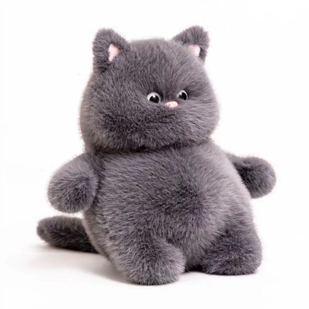 TEMU Adorable Plush Toy Of A Chubby Cat, Designed To Chewing And Tearing, Perfect For Keeping Pets Entertained And Providing Companionship. Ideal For Dogs And Cats To Help With During Teething