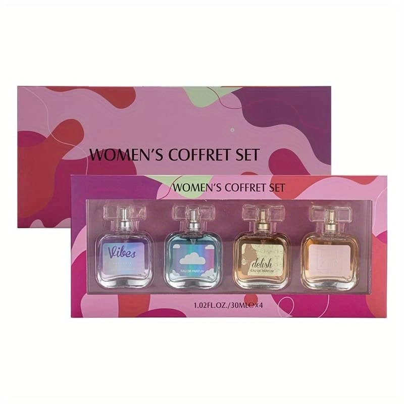TEMU A Valentine's Day Present For Her, A Ladies' 4pcs Coffret Set Of 4*, Perfect As A Gift For Women, A Holiday Present, A Fragrance Collection, Valentine's Day Surprise For Her8992