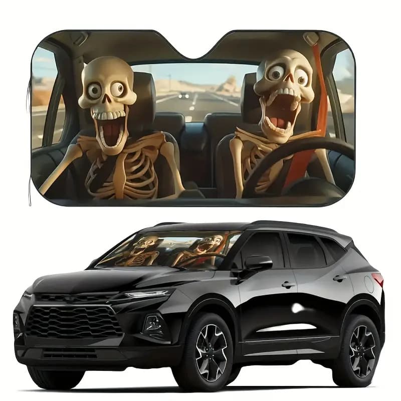 TEMU 1pc A Skeleton Sunshade For Windshields, Suitable For Cars, Suvs, Rvs, And Trucks. This Foldable Sunshade For The Front Window A Cool Interior By Improving Uv And Heat Reflection