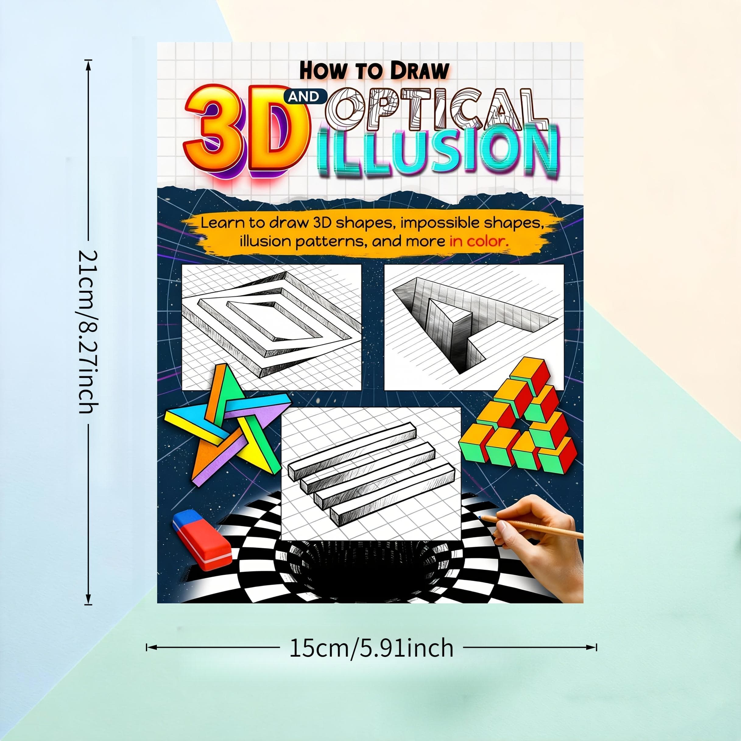 TEMU How To Draw 3d And : A For Adults(covers , Shapes, Objects, And )