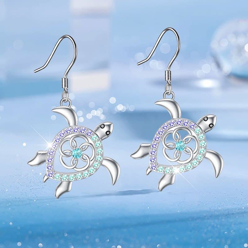 TEMU K Plated Turtle Earrings - Shiny Minimalist Turtle Jewelry Suitable For Party & Casual Attire, Birthday & Christmas Gift, Elegant Accessory