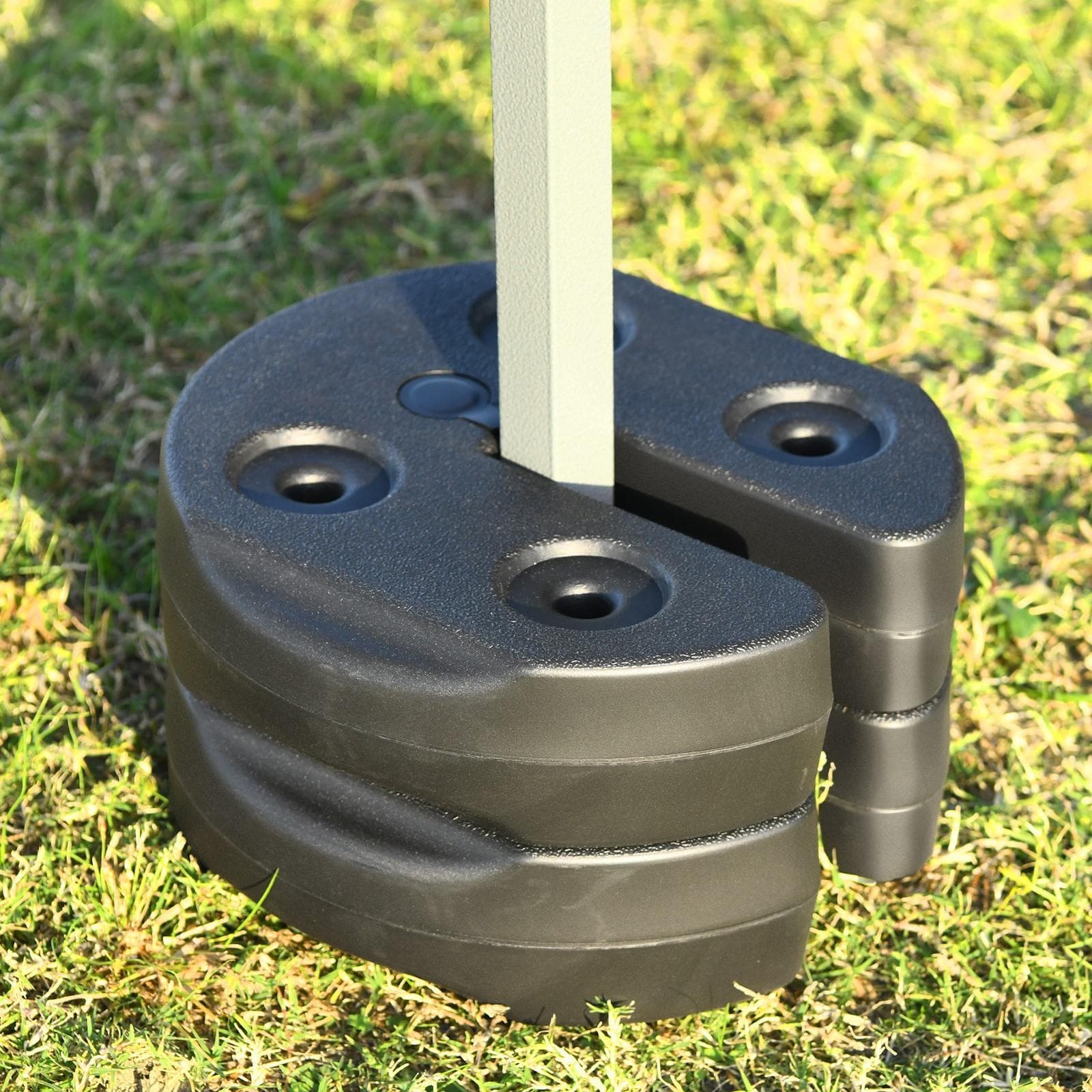 TEMU Lifezeal 8pcs Weight Plates, Designed With A No-pinch Feature For Easy Setup And , Filled With Water And Sand To Stabilize Tents, Canopies, And Umbrellas During Outdoor