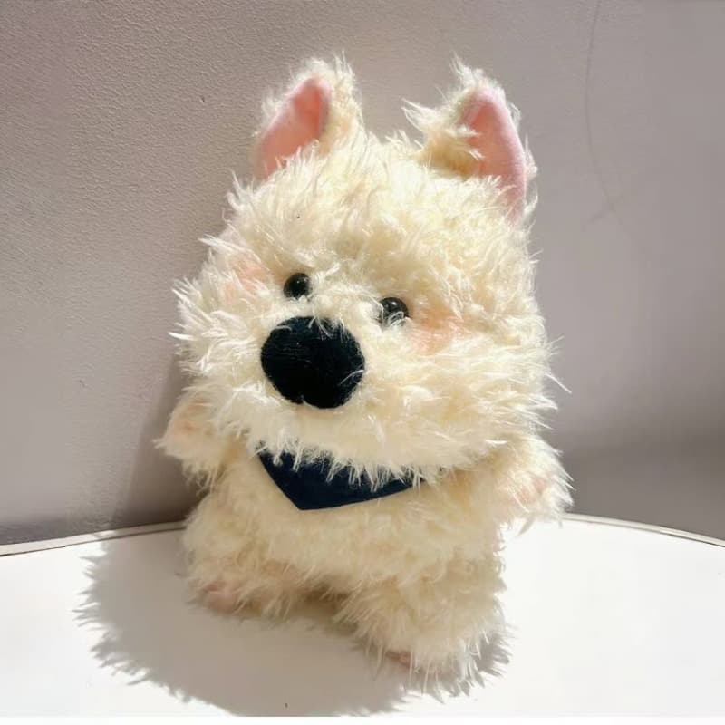 TEMU 1pc West Highland Terrier Plush 8in Pet Companion Toy For Single Pet Owners/empty Plush Toy Soft Non-toxic No Lint Shedding