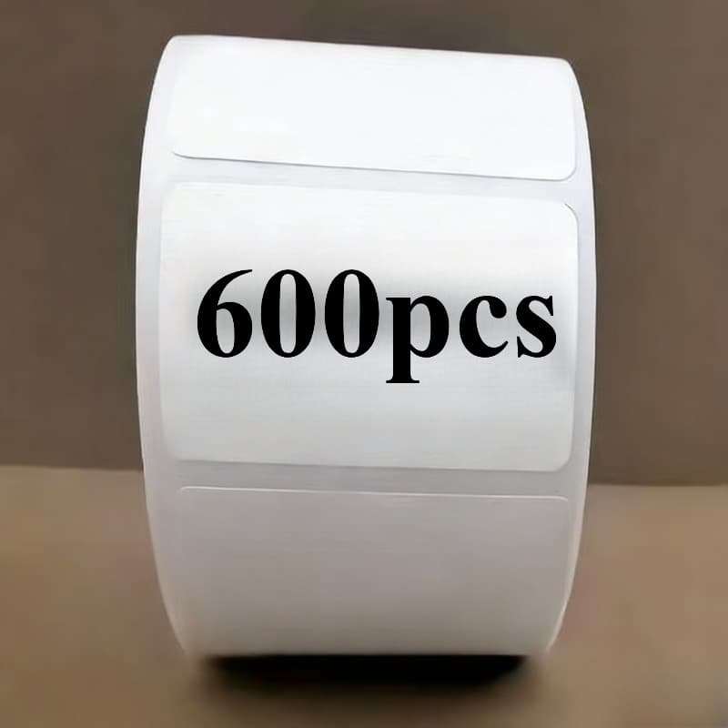 TEMU 1200pcs/600pcs Easy-tear Self-adhesive Label Stickers, Classifying Trace-free , Removable Labels, White Rectangular Stickers, Suitable For Home, Office, Item Marking Labels