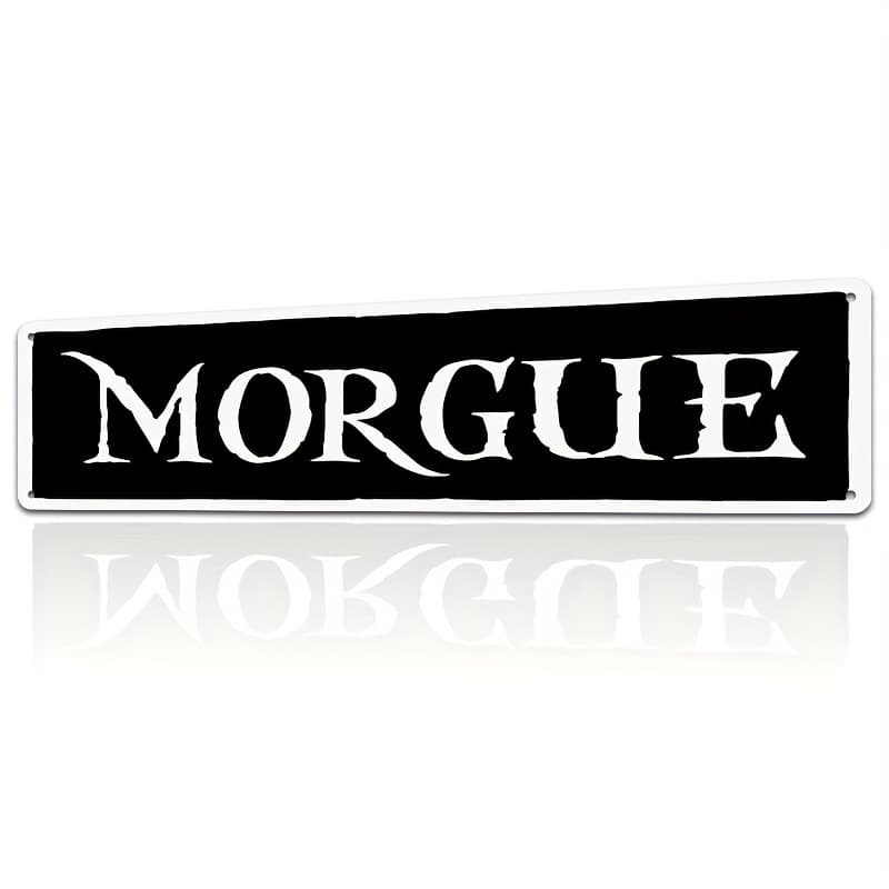 TEMU 2d Flat Wall Sign - Vintage Decor With & , Black Background, Halloween, Horror Rooms, Game Rooms, And Mystery-themed Spaces, Aluminum, 16x4 Inch, No Power Needed, Halloween Decorations