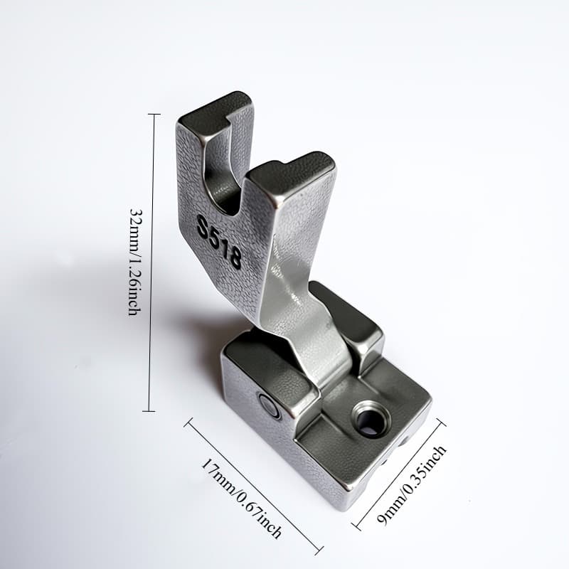 TEMU 1 Invisible Zipper Presser Foot, S518n, Industrial Sewing Machine Accessories, Suitable For Machines, Industrial Sewing Machine Accessories S518 S518ns Invisible Zipper Presser Foot