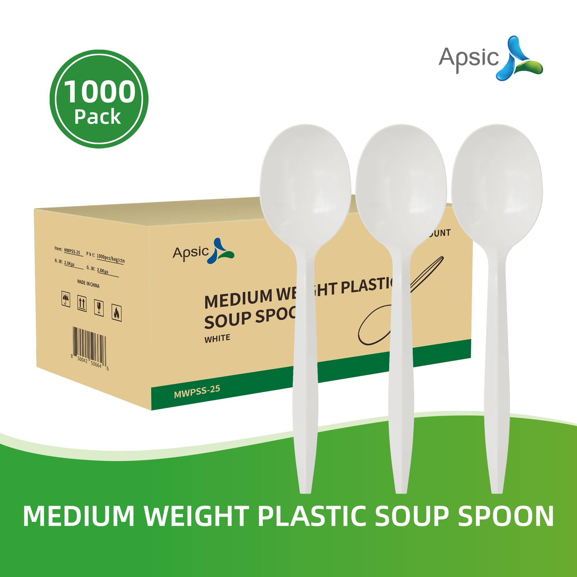 TEMU 1000pcs Of Small Plastic Spoons, 5.5 Inch Disposable Solid Spoons Cutlery Set, Bulk Cutlery For Christmas Parties, Weddings, Takeout , Kitchen And Restaurant Supplies - White
