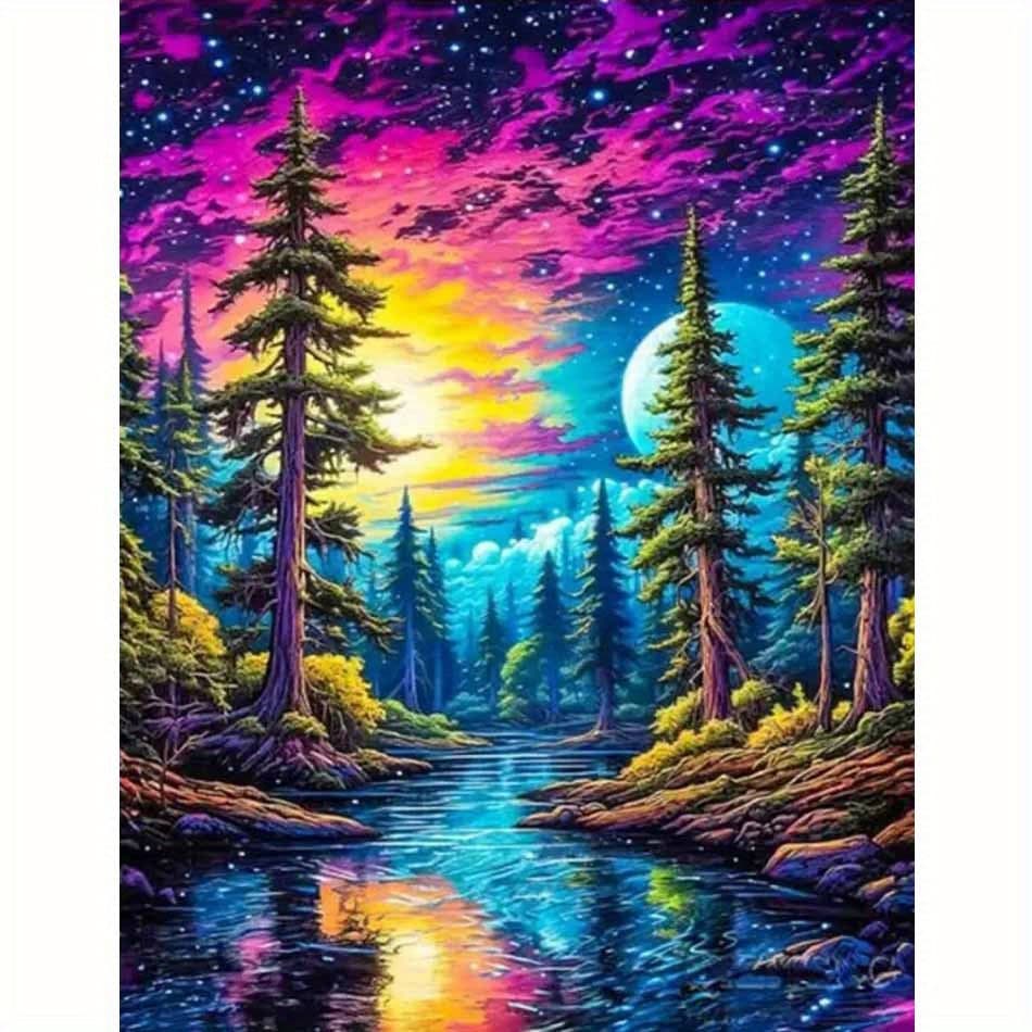 TEMU Professional Art Use, Paint By Numbers Kit For Adults Beginner, Diy Gift Canvas Painting Kits, Beautiful Oil Painting Kit, Diy Paint Adult Crafts For Gift Home Wall 16x20inch