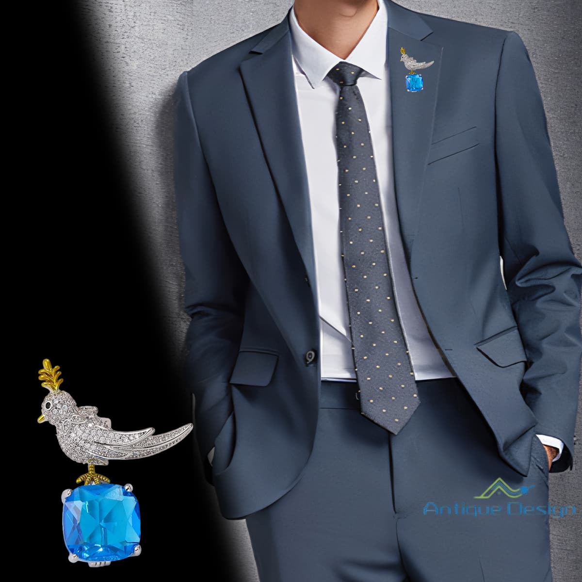 TEMU Classic Bird Pin - Animal Brooch