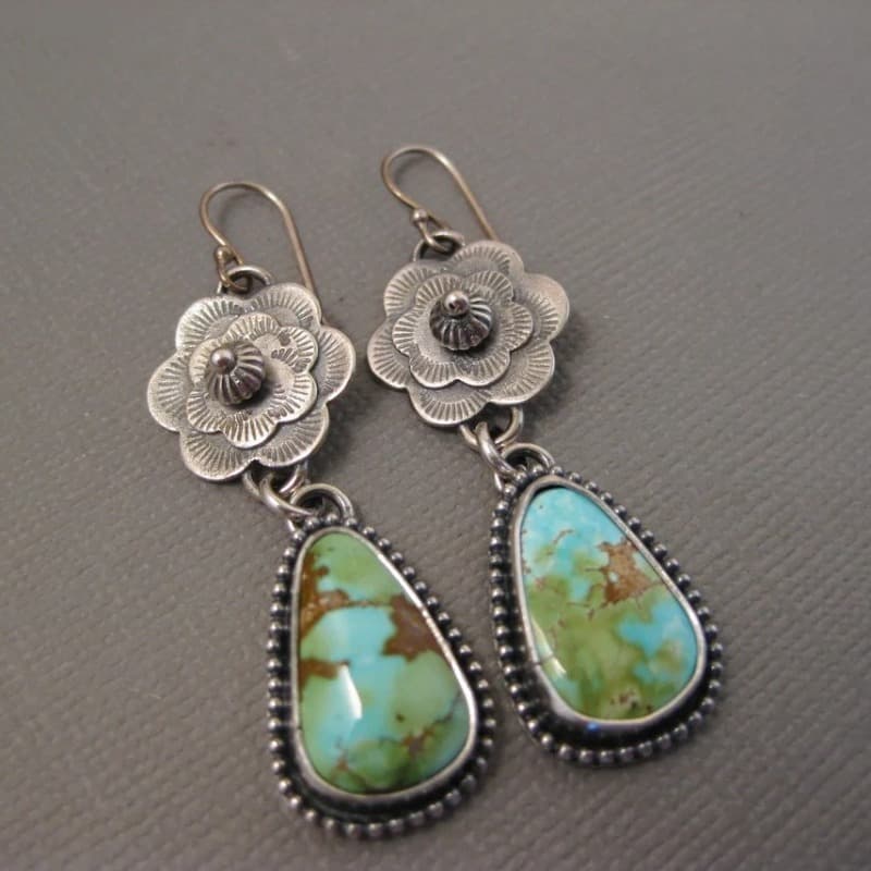 TEMU S925 Retro Women's Earrings And Turquoise Earrings Additions, Suitable For Daily Wear, Perfect For And On Valentine's Day, Parties - For Christmas