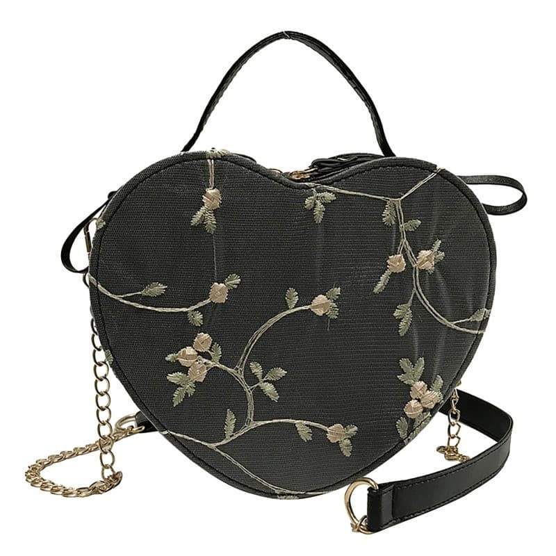 TEMU Women's Crossbody Bag With Heart-shaped Top Handle Shoulder Purse - Zipper Closure Suitable For Phone, Cosmetics & Keys, Minimalist Handbag For Everyday Use,,, Travel