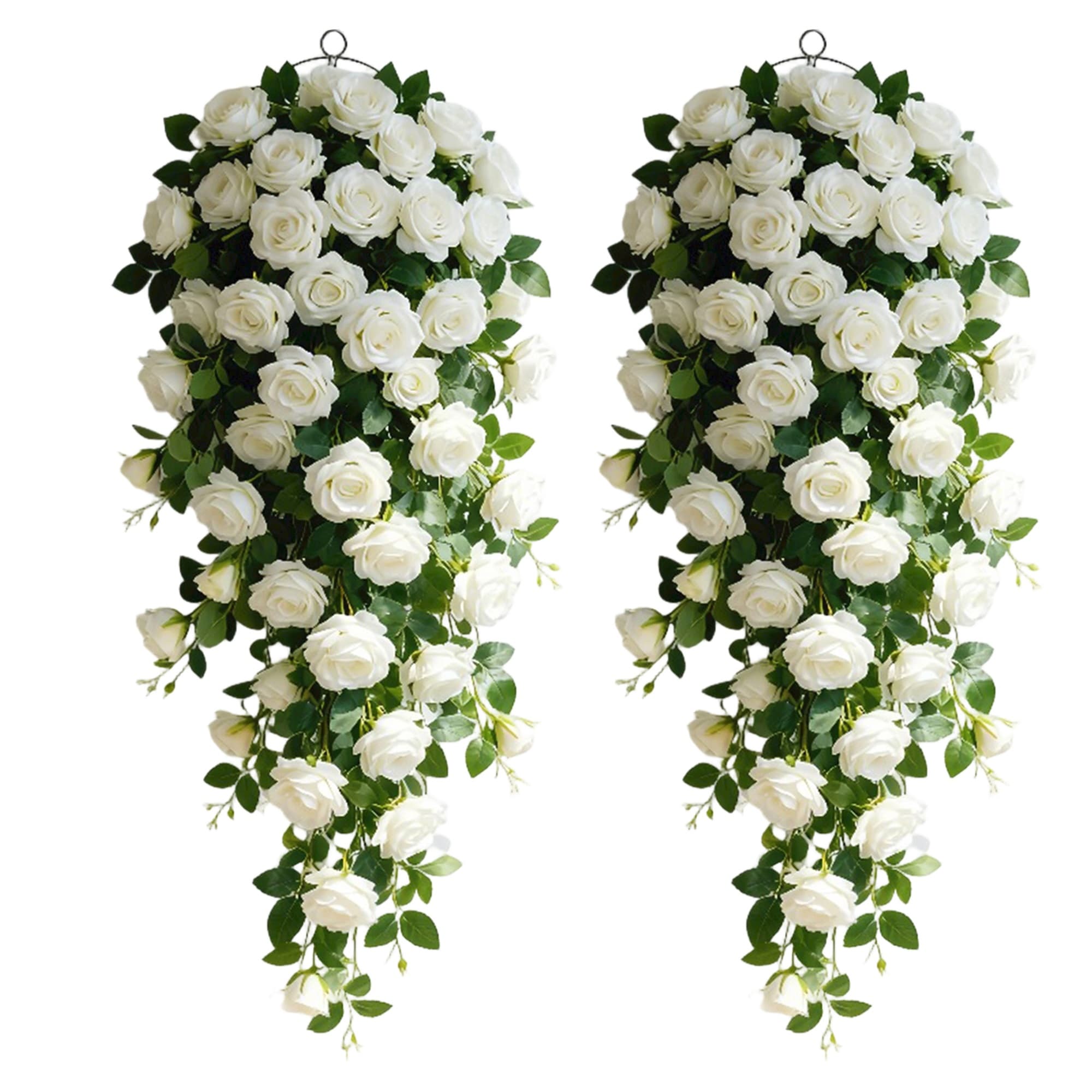TEMU 2 Artificial Simulated Rose Vines| Hanging Plastic Roses, Suitable For Spring Weddings And Home Office Arch Decoration