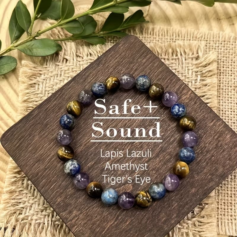 TEMU This Bracelet Made Of Natural Amethyst And Tiger Eye Stones Promotes And Self-. Hand, A Chic And Elegant Piece, Ideal For Father's Day, Birthdays, Or Christmas Gifts, And Use