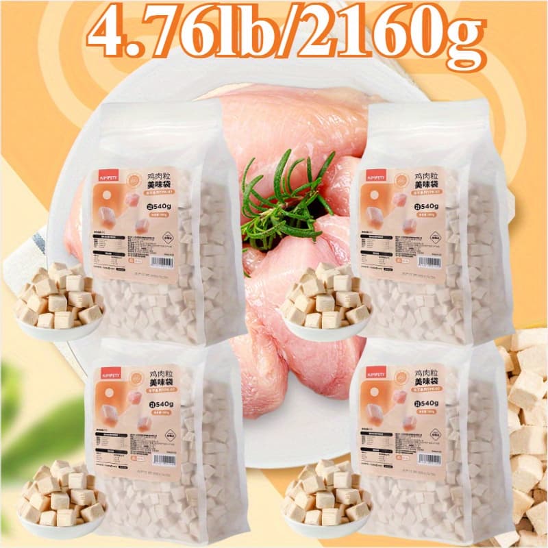 TEMU 4.76 / 2160 Grams, 4 Bags Of Freeze-dried Pellets, Quickly Freshness At Temperatures, And Can To Its Original State After Soaking. Used As A Daily Protein Supplement Snack For Pets