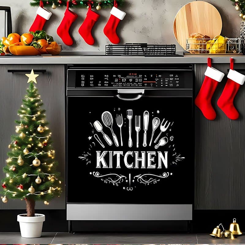 TEMU Flat 2d Stickers Featuring Vintage Kitchen Tool Designs, Ideal For Decorating Dishwashers, Washing Machines, Fridges, Cabinets, Room Doors, Bedrooms, Kitchens, Offices, And Many Other