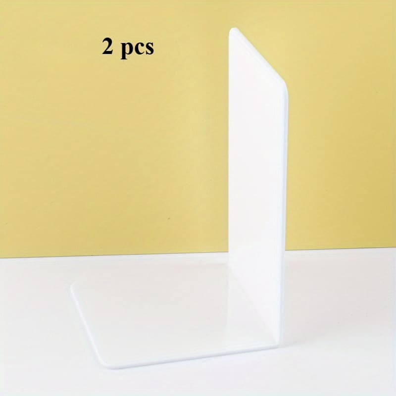 TEMU 2pcs, Bookshelves, Office Bookshelves And Bookshelves, Solid Color, L-shaped, Simple Bookshelves, Bookshelf Guards, Desktops, Book Storage Tools