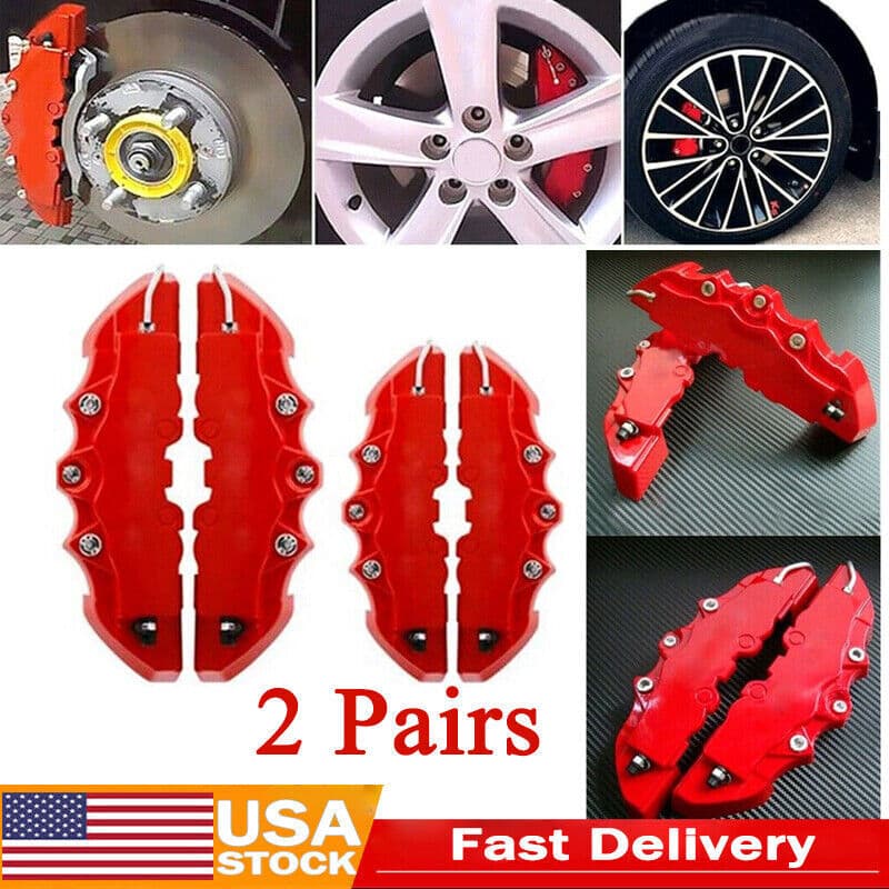 TEMU 4x Red Front And Rear Brake Caliper Covers Brake Additions M S