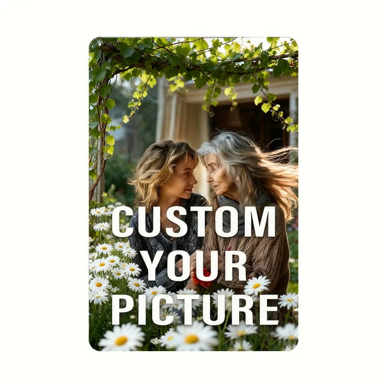 TEMU Photo Metal Plate - Picture & Text Engraving Photo, Durable Reusable Keepsake Gift For Weddings,, Birthdays - Your Picture To Create Your Own Photo Memorial Token ( Limitations)