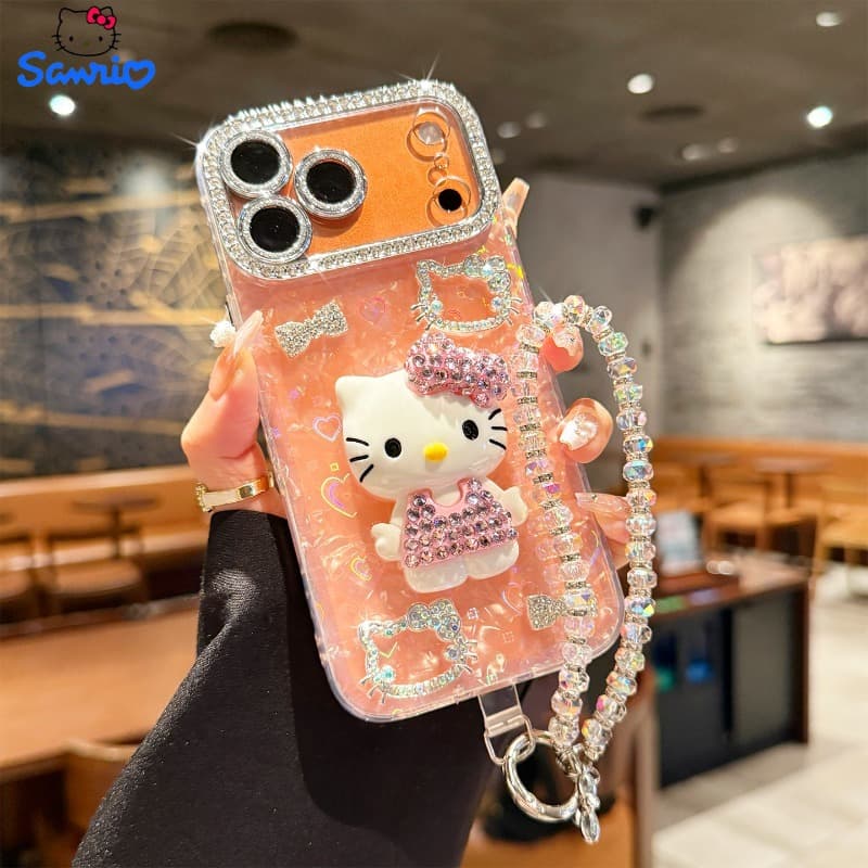TEMU Phone Case - Suitable For 17 Pro Max Phone Case New Iphone 16 Pro Max 3d Kt Cat 15 Pro Shimmering Lens Full Coverage Anti-drop Protective Cover Luxury Women's 14 Plus