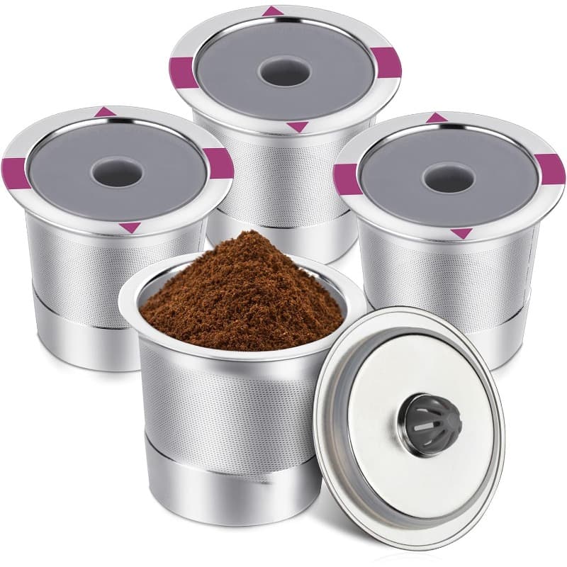 TEMU Reusable K Cups Universal Stainless Steel Reusable Coffee Pods Refillable Single K Cups 2.0 0 Coffee Makers