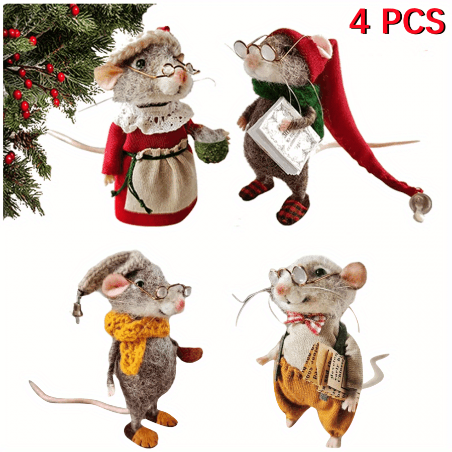 TEMU Set Of 4 Hand Mouse Ornaments Perfect Birthday & Holiday Gift