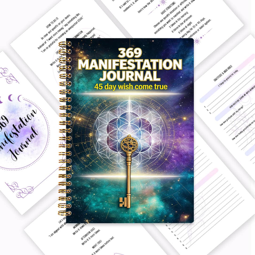 TEMU 369 Manifestation Notebook, Feminine Energy Enhancement Guide, Law Of Wish Planner, Gratitude Journal + , Includes Daily Writing Practices At 3am, 6pm, And 9pm To , Gratitude Journaling
