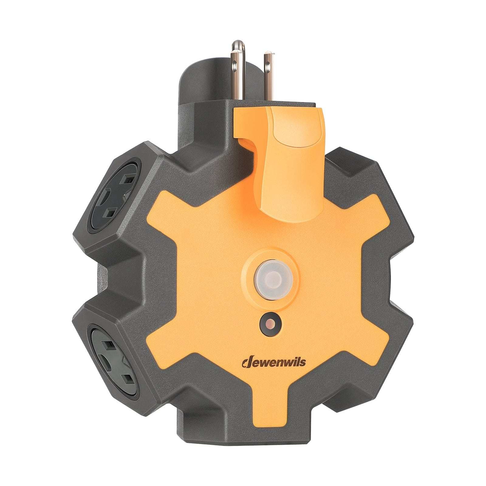 TEMU Dewenwils 5-socket Power Strip With 15a Circuit Breaker, Sturdy Power Featuring Rotating Safety Covers For Workshop, Construction Site, Garage