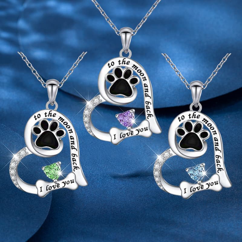 TEMU 3pcs Claw Print Fashion Simple Shiny Luxury Necklace Party Commemorative Jewelry Versatile Exquisite Christmas Birthday Gift
