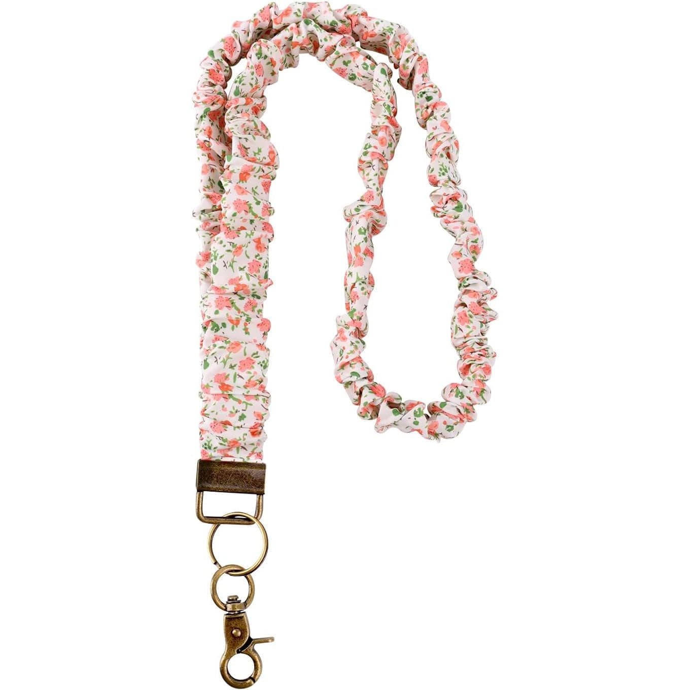 TEMU Cute Neck Stretchy Teacher Nurse Lanyard | Holder For Women Ladies, Floral Pattern, Polyester Fiber