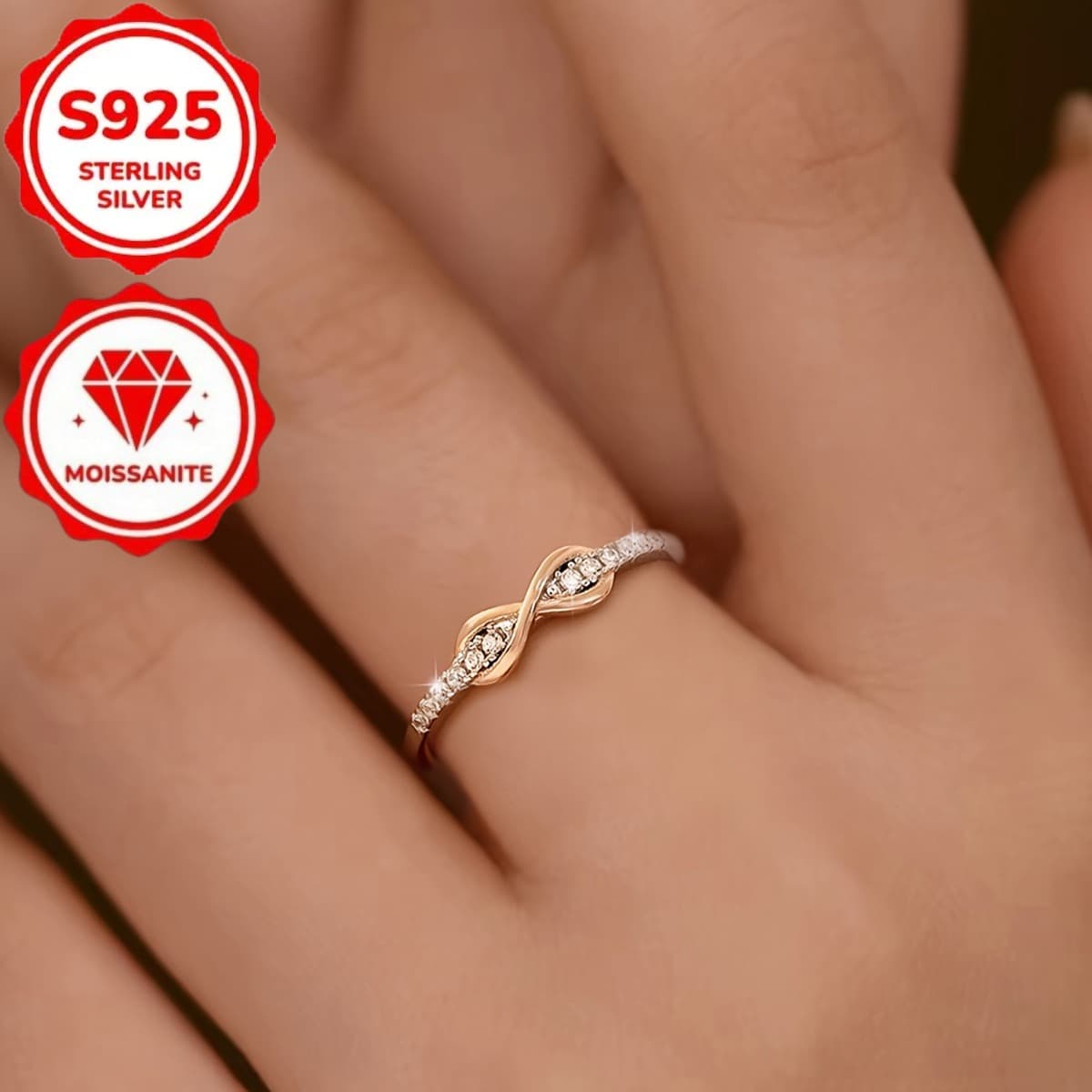 TEMU Silvery New 8 Ring Color Parting Ring, Suitable For Women To Wear Jewelry, Exquisite High-end Women's Jewelry Gifts, Boho Style Rings, Minimalist Jewelry, Fashion Women's Rings
