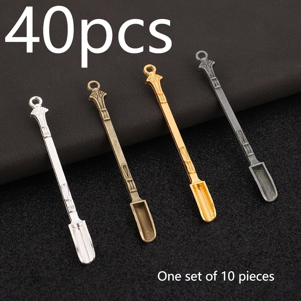 TEMU A Set Of 40 Mini Spoons In 4 Colors, Featuring Spoon Necklace Pendants, Decorative Charms, Spice, Salt, And Seasoning Spoons, Measuring Spoons Perfect For Easter Gifts