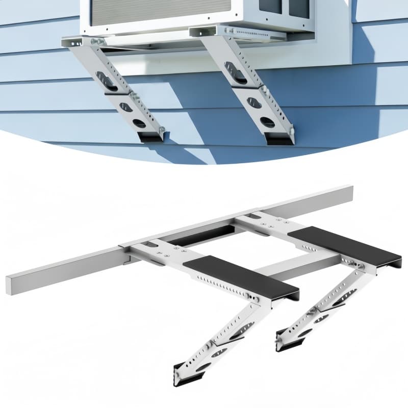 TEMU No-drill Bracket, Heavy Duty Steel Support Bracket For Window Air Conditioner With 3-minute Quick Installation, Fits Most Single & Double-hung Windows, To 220 Lbs
