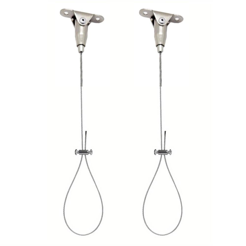 TEMU Adjustable Ceiling Suspension Holder For Curved, Ceiling Mounted Shower Curtain Rod Support, L-shaped & Straight Shower Rods, Sturdy Rustproof Stainless Steel Support (prevents Sagging)