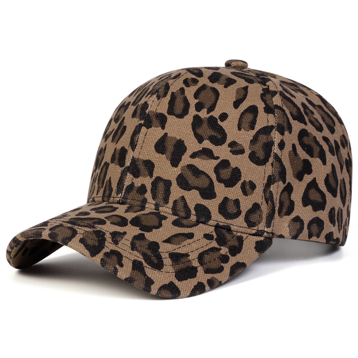 TEMU Women's Leopard Print Baseball Outdoor Adjustable Fashion Casual Hat Suitable For Spring Autumn Travel Beach Party