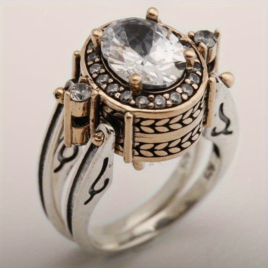 TEMU 1pc Vintage Fashion Ring Halloween Christmas Anniversary Gift Holiday Birthday Party Jewelry