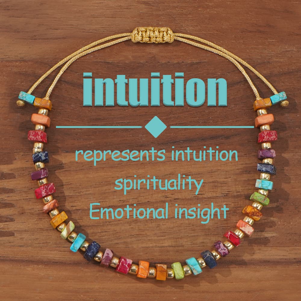 TEMU Handcrafted Adjustable Bracelet With Colorful Natural Stones In Bohemian Style - And Emotional - Perfect Jewelry Gift Suitable For Men And Women