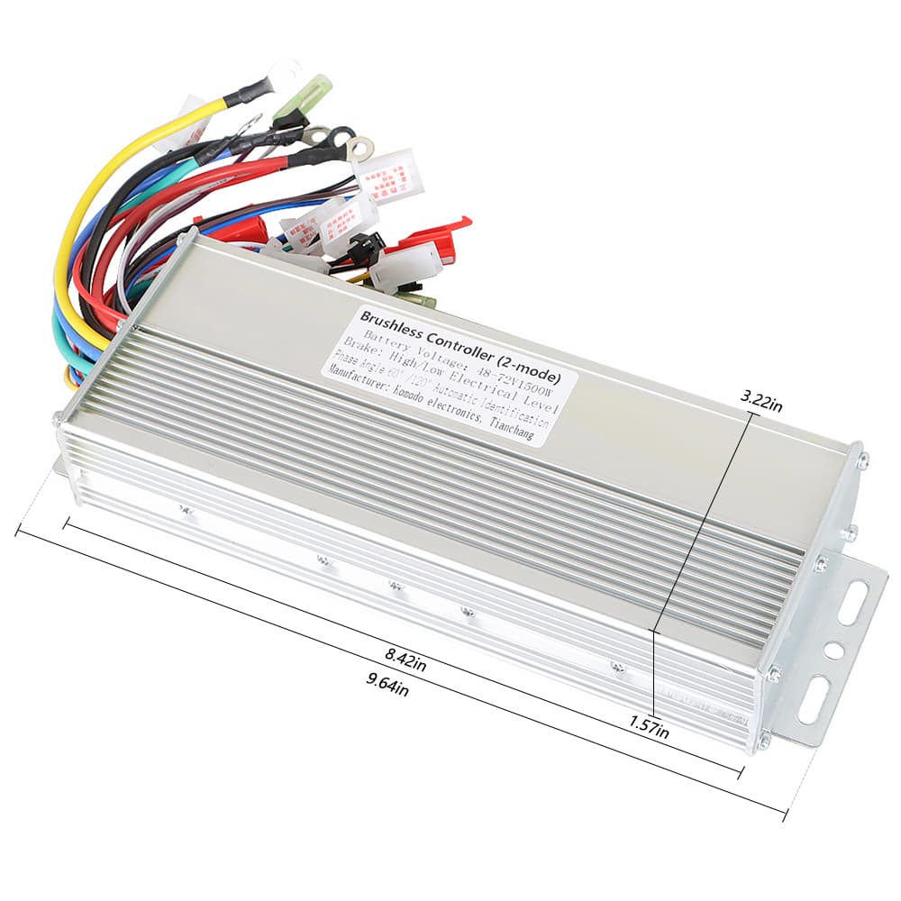 TEMU Replacement Controller For A 1500w Brushless Motor Scooter, Compatible With 48-72v E-bike Motors